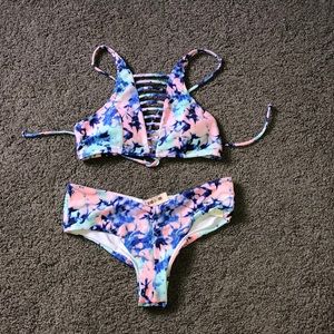 NWT VS Pink Marble Bikini